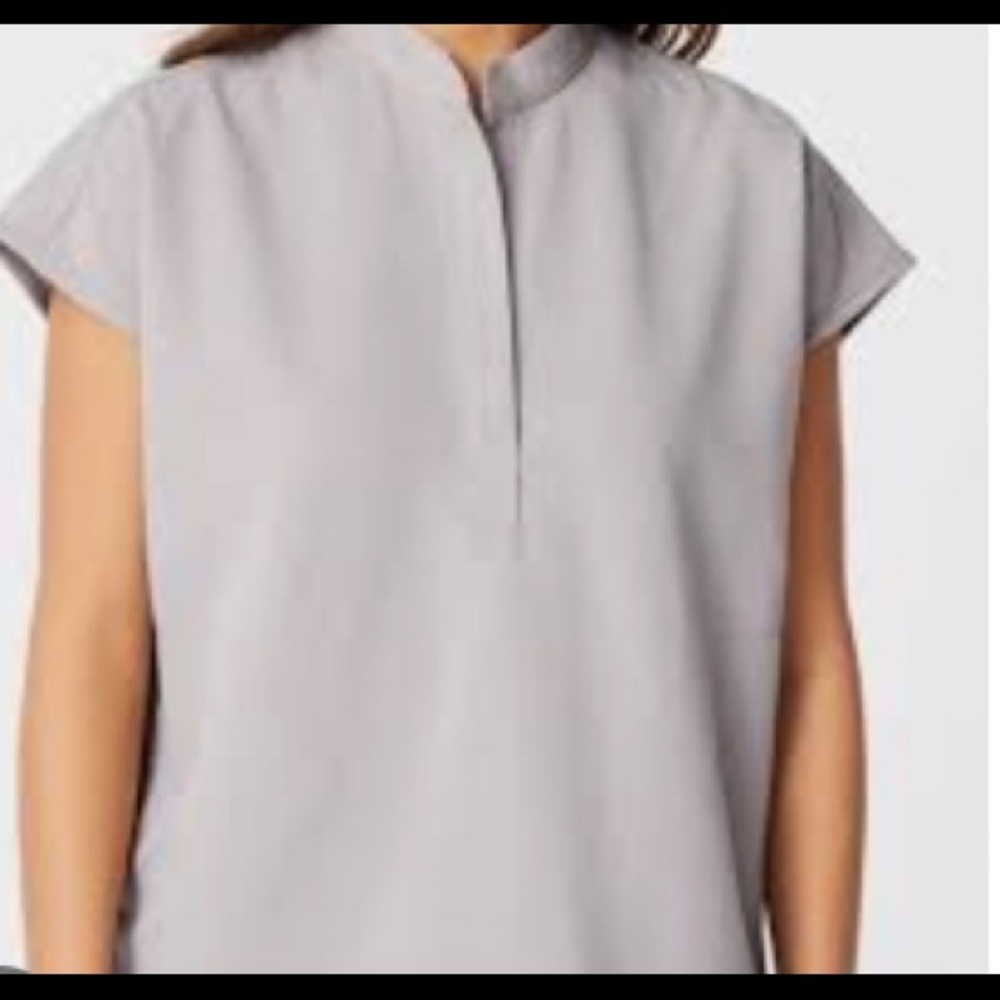 Figs Slate Yola Pants And Mandarin Top set